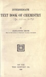Cover of: Intermediate text book of chemistry