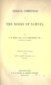 Cover of: Biblical commentary on the books of Samuel