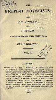 Cover of: The British novelists. by Anna Laetitia Barbauld