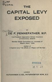 Cover of: The capital levy exposed