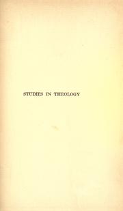 Cover of: Studies in theology: lectures delivered in Chicago Theological Seminary