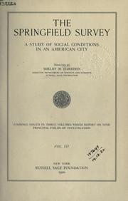 Cover of: The Springfield survey: a study of social conditions in an American city.