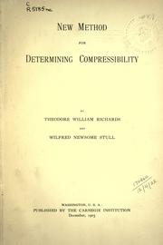 Cover of: New method for determining compressibility.