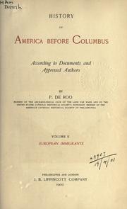 Cover of: History of America before Columbus