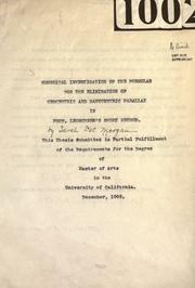 Numerical investigation of the formulae for the elimination of geocentric and barycentric parallax in Prof. Leuschner's short method by Sarah de Camp Morgan