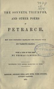 Cover of: The sonnets, Triumphs, and other poems by Francesco Petrarca, Francesco Petrarca