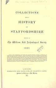 Cover of: Collections for a history of Staffordshire. The 1666 Hearth Tax: Pirehill Hundred by Staffordshire Record Society
