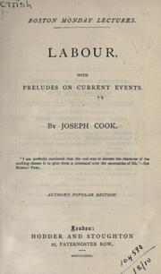 Cover of: Labour by Joseph Cook
