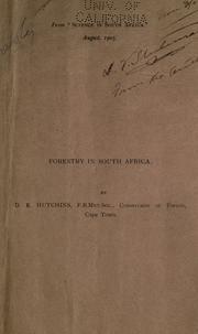 Cover of: Forestry in South Africa