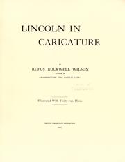 Cover of: Lincoln in caricature by Wilson, Rufus Rockwell