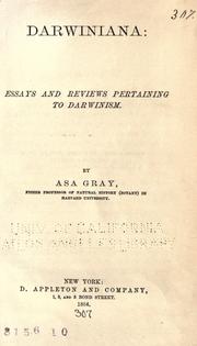 Cover of: Darwiniana by Asa Gray, Asa Gray