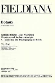 Cover of: Falkland Islands (Islas Malvinas) Hepaticae and Anthocerotophyta: a taxonomic and phytogeographic study