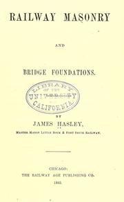 Cover of: Railway Masonry and Bridge Foundations.