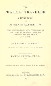 Cover of: The prairie traveler by Randolph Barnes Marcy