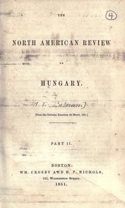 Cover of: The North American review on Hungary ... Part II.