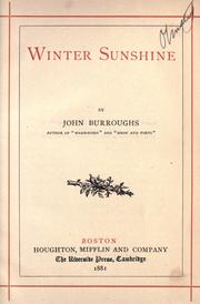 Cover of: Winter sunshine by John Burroughs