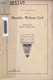 Cover of: Morality without God: including letter to Right Rev. Bishop Anderson