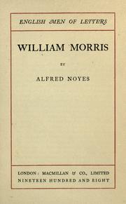 Cover of: William Morris. by Alfred Noyes