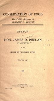 Cover of: Conservation of food by James D. Phelan