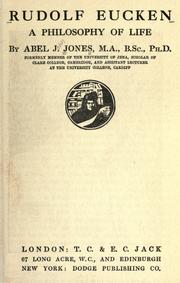 Cover of: Rudolf Eucken by Abel John Jones