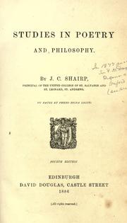 Cover of: Studies in poetry and philosophy by John Campbell Shairp