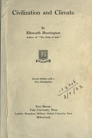 Cover of: Civilization and climate. by Huntington, Ellsworth