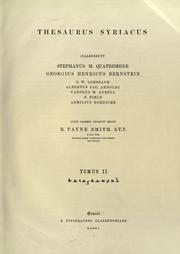 Cover of: Thesaurus syriacus by R. Payne Smith