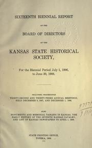 Cover of: Biennial report of the Board of directors.