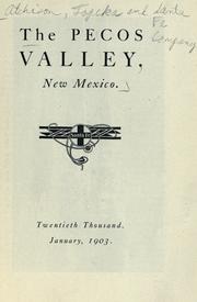 Cover of: The Pecos Valley, New Mexico.