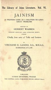 Cover of: Jainism in western garb by Warren, Herbert eastern philosopher.