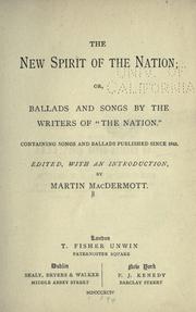 Cover of: The New spirit of the nation by edited, with an introduction, by Martin MacDermott.