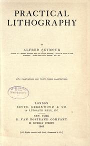 Cover of: Practical lithography by Alfred Seymour