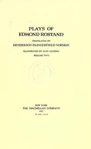 Cover of: Plays of Edmond Rostand by Edmond Rostand