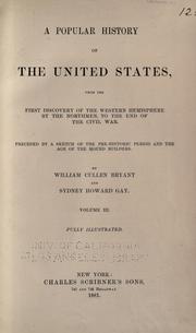 Cover of: A popular history of the United States by William Cullen Bryant