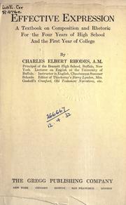 Effective expression by Charles Elbert Rhodes