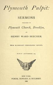 Plymouth pulpit by Henry Ward Beecher