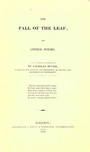 Cover of: The fall of the leaf by Charles Bucke