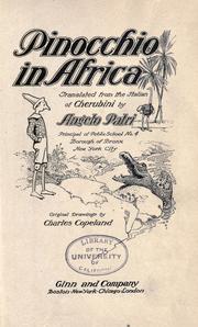 Cover of: Pinocchio in Africa by E. Cherubini