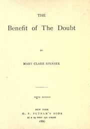 Cover of: The benefit of the doubt