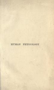 Cover of: Elements of human physiology by Ludimar Hermann