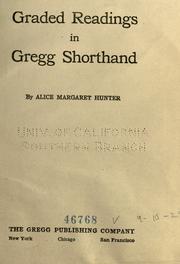 Cover of: Graded readings in Gregg shorthand