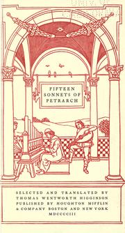 Cover of: Fifteen sonnets of Petrarch