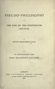 Cover of: Pseudo-philosophy at the end of the nineteenth century. by Newman, Ernest
