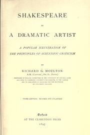 Cover of: Shakespeare as a dramatic artist by Richard Green Moulton