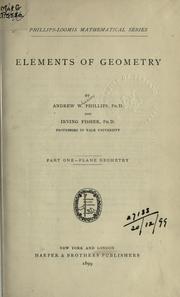 Cover of: Elements of geometry