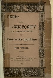 Cover of: Law and authority by Peter Kropotkin