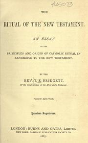 Cover of: Ritual of the New Testament. by Thomas Edward Bridgett
