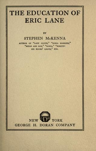 The education of Eric Lane by McKenna, Stephen