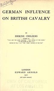 Cover of: German influence on British cavalry