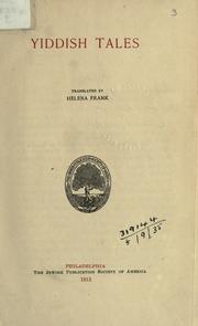 Cover of: Yiddish tales by Helena Frank